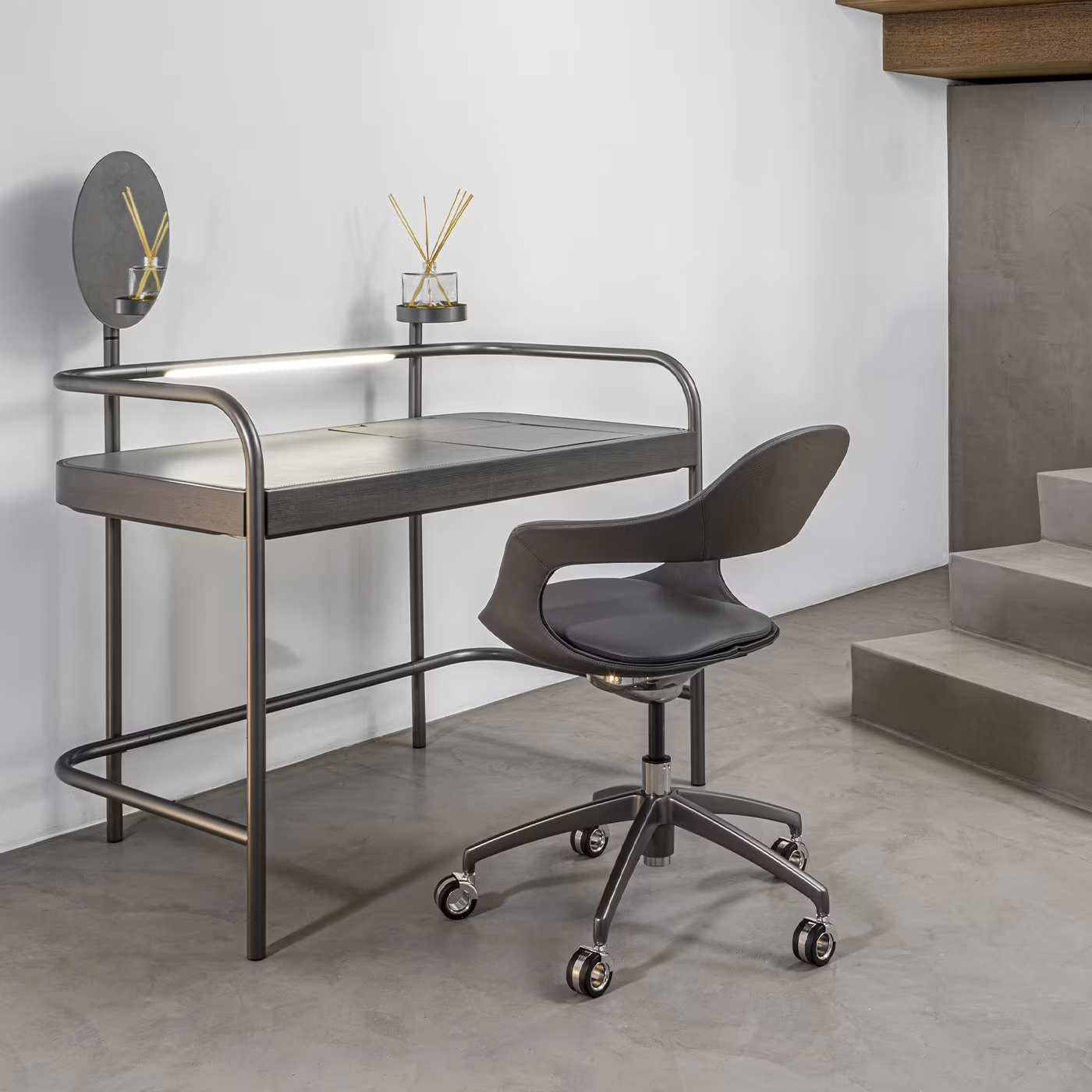 Raily gray writing desk