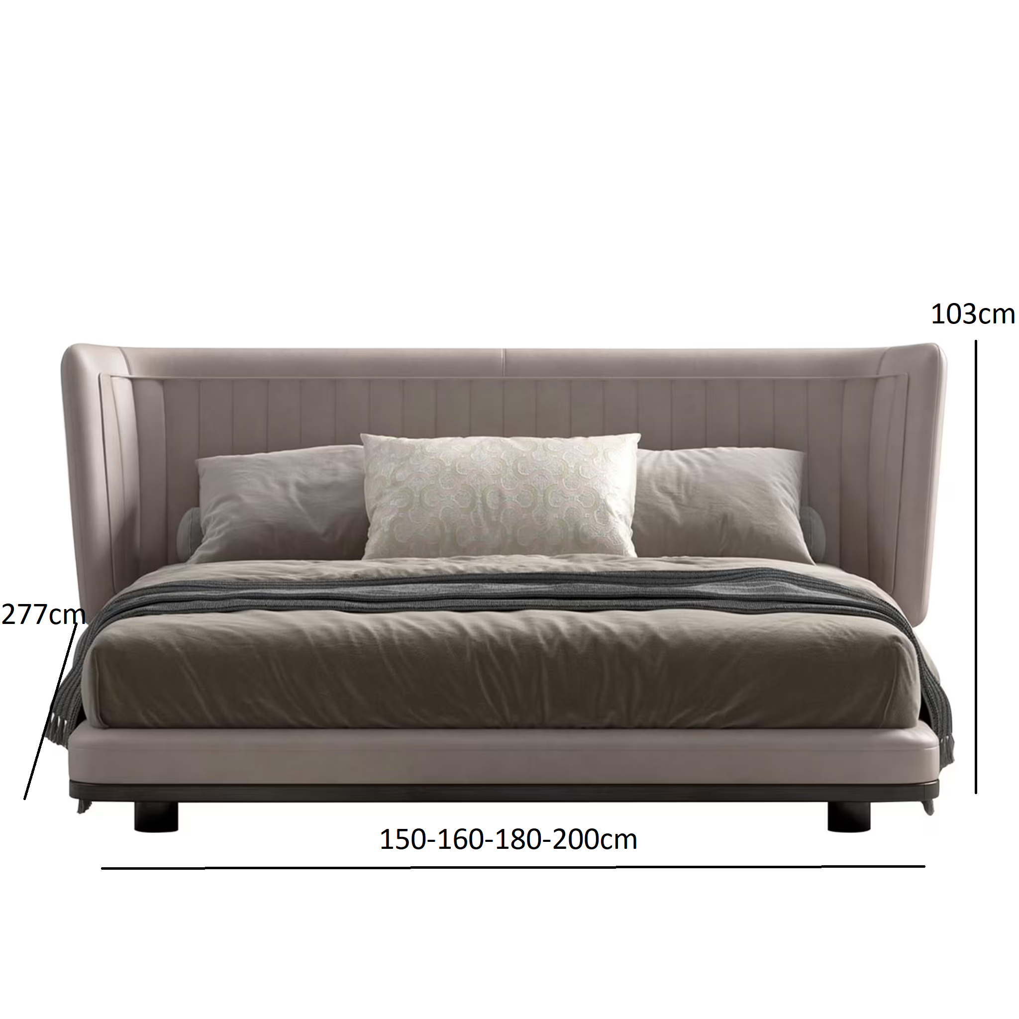 All in leather bed