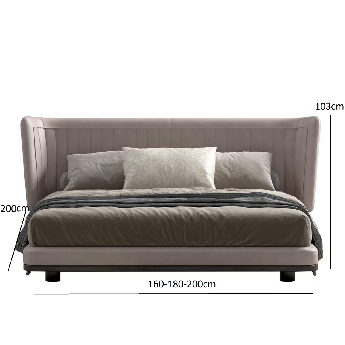 All in leather bed