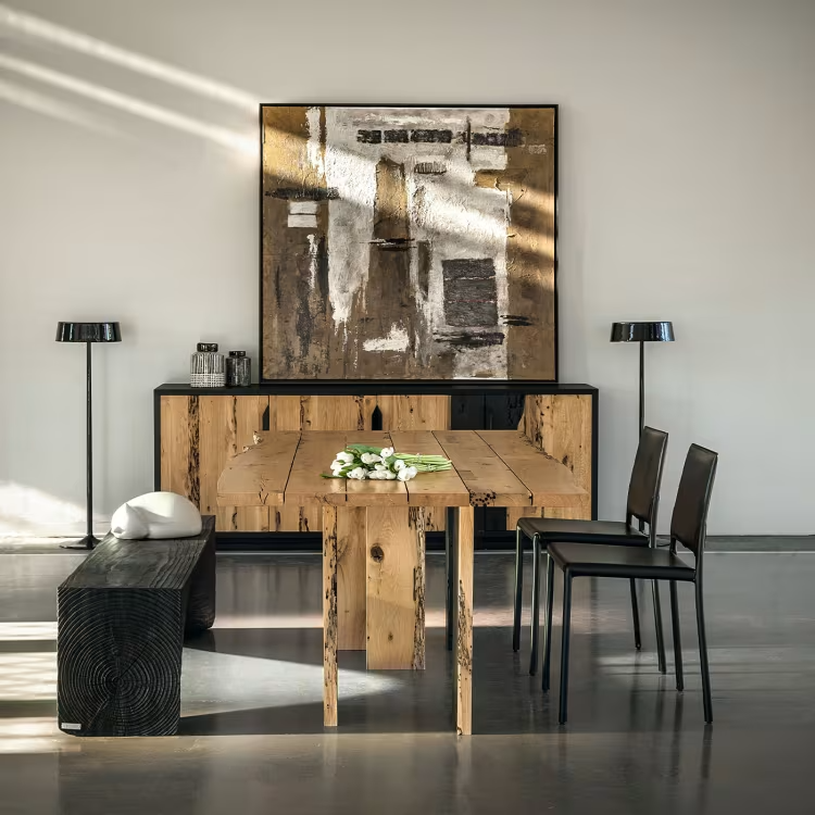 Curve volcano black bench