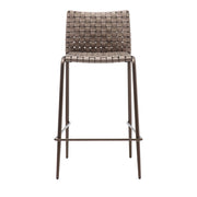Gazzella brown woven bar stool