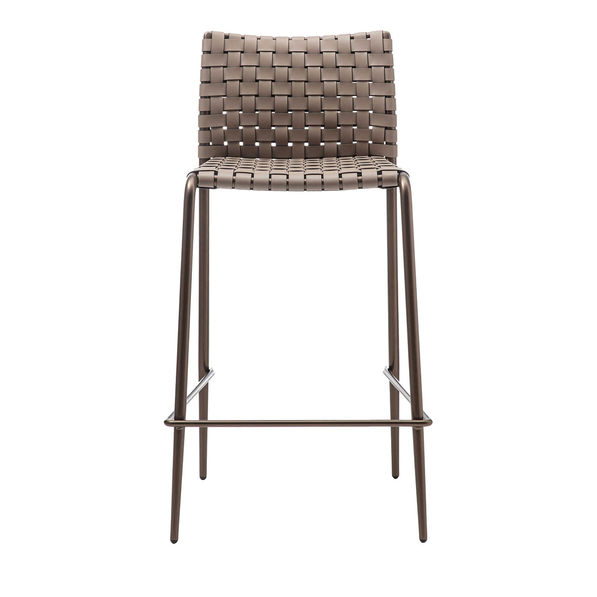 Gazzella brown woven bar stool