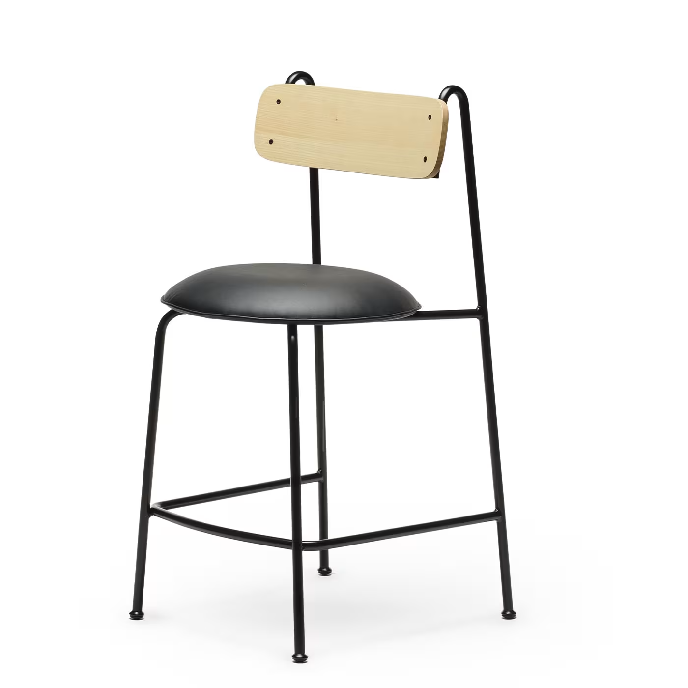 Lena sg-65 black and natural ash bar stool