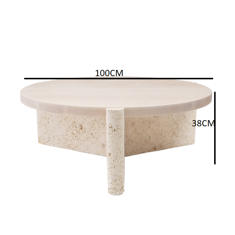 Natural marble coffee table