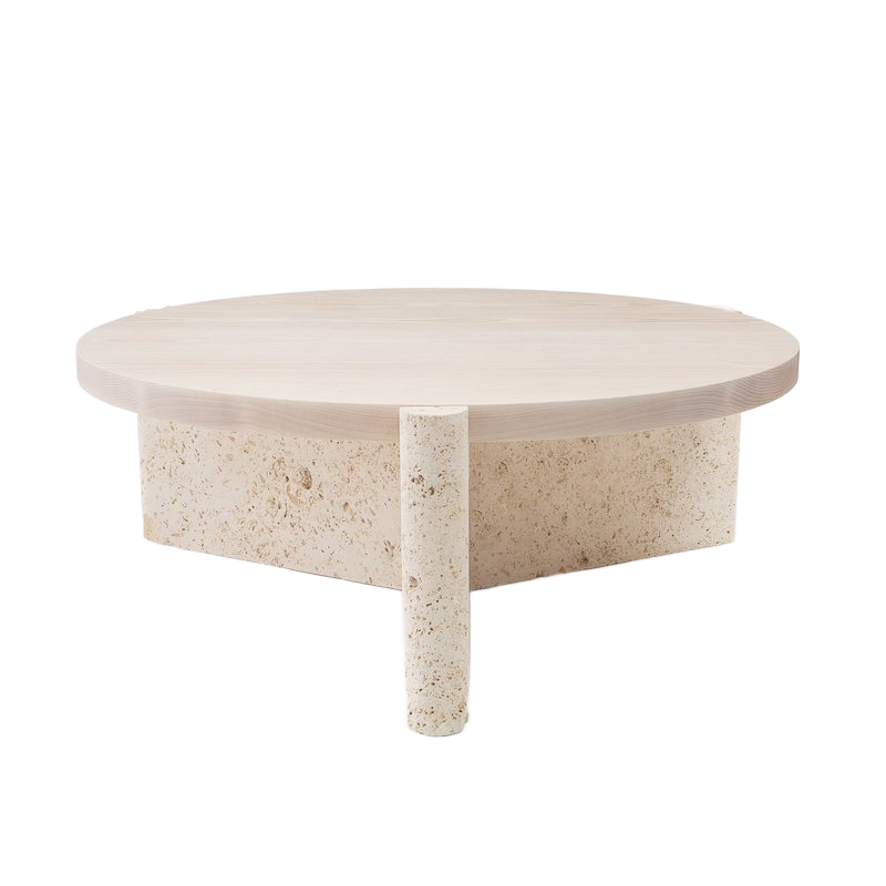 Natural marble coffee table