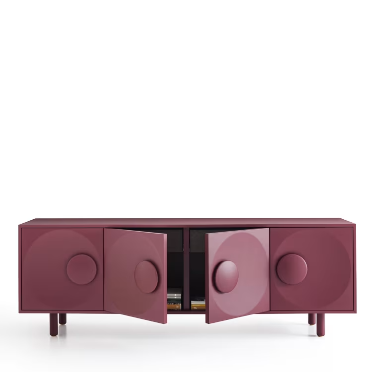 Bardot 4-door wine-red sideboard
