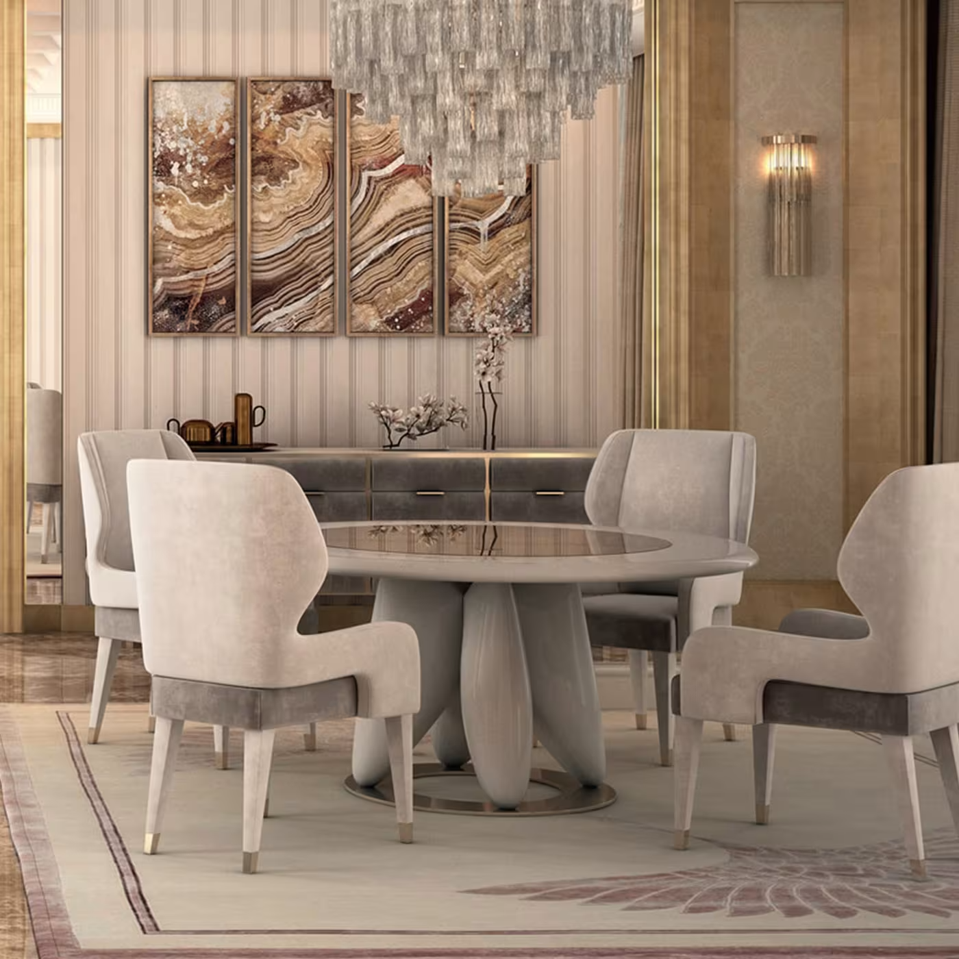 طاولة طعام بتصميم مودرن 