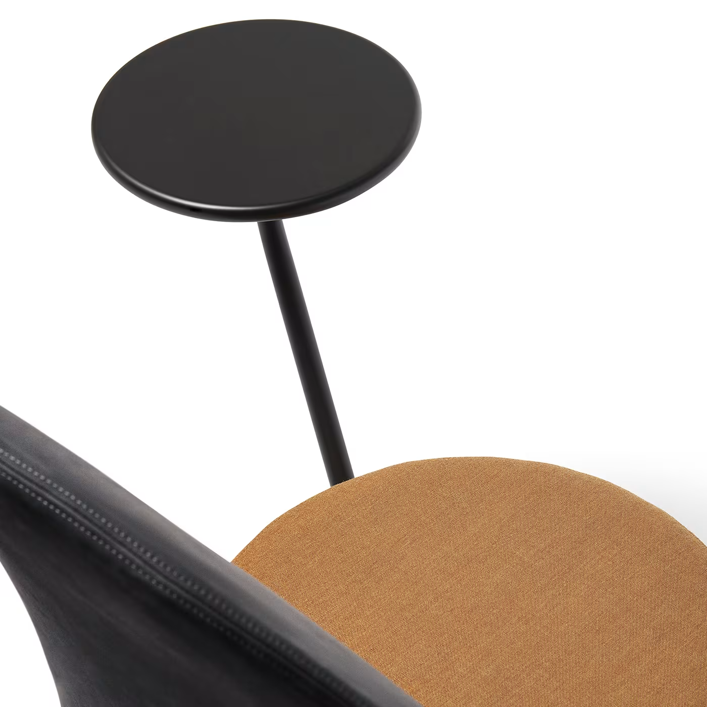 Loomi black and mustard chair with top