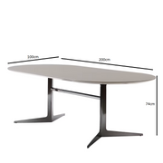 Blake arched-ended table