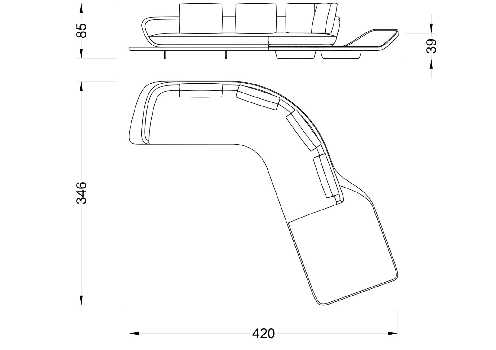 Uniquely designed sofa