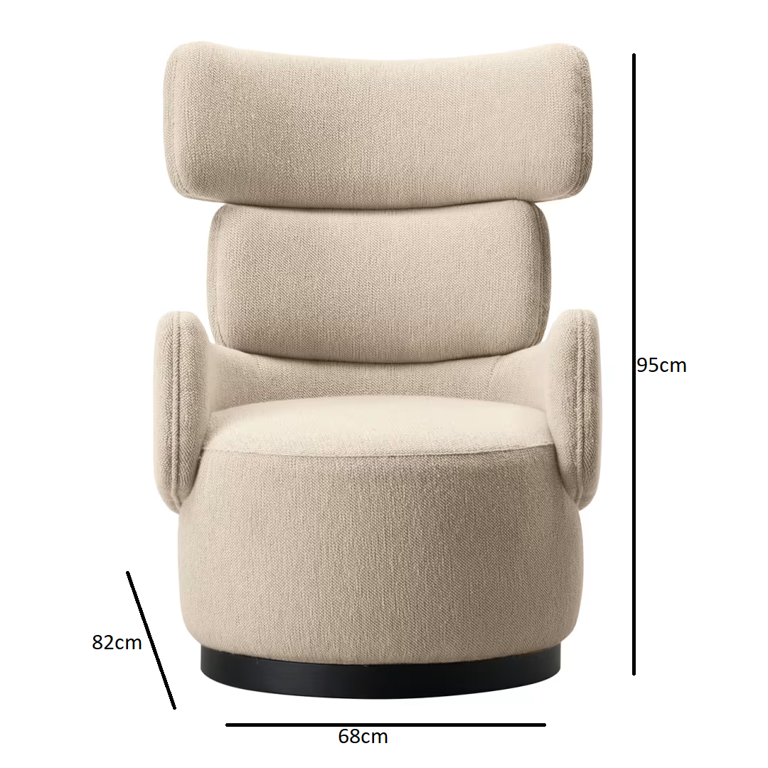 Boris beige armchair