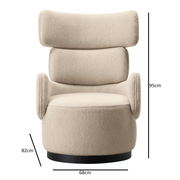 Boris beige armchair