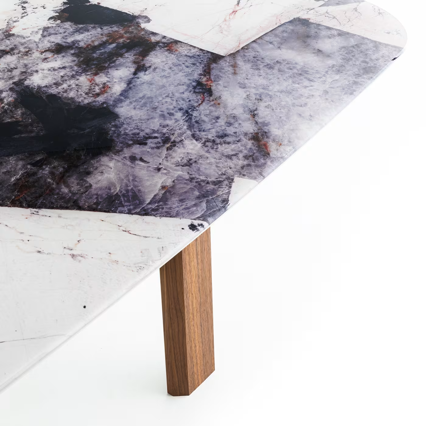Bridge patagonia marble effect and canaletto walnut table