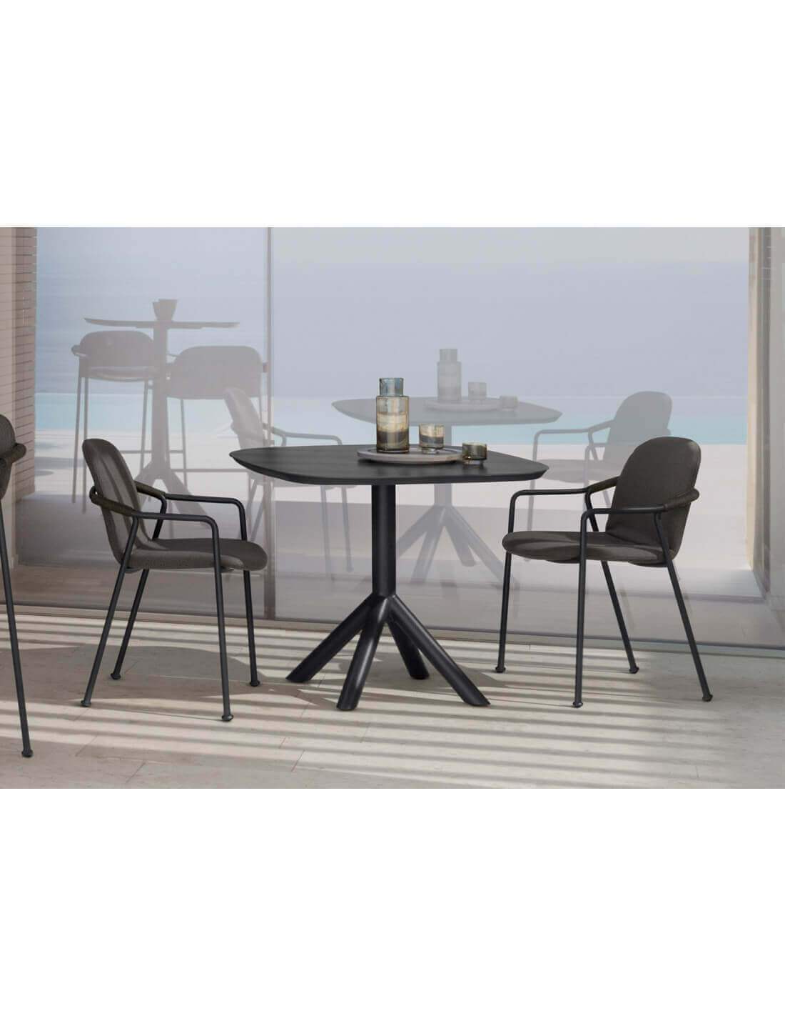 Coral outdoor dining chairs