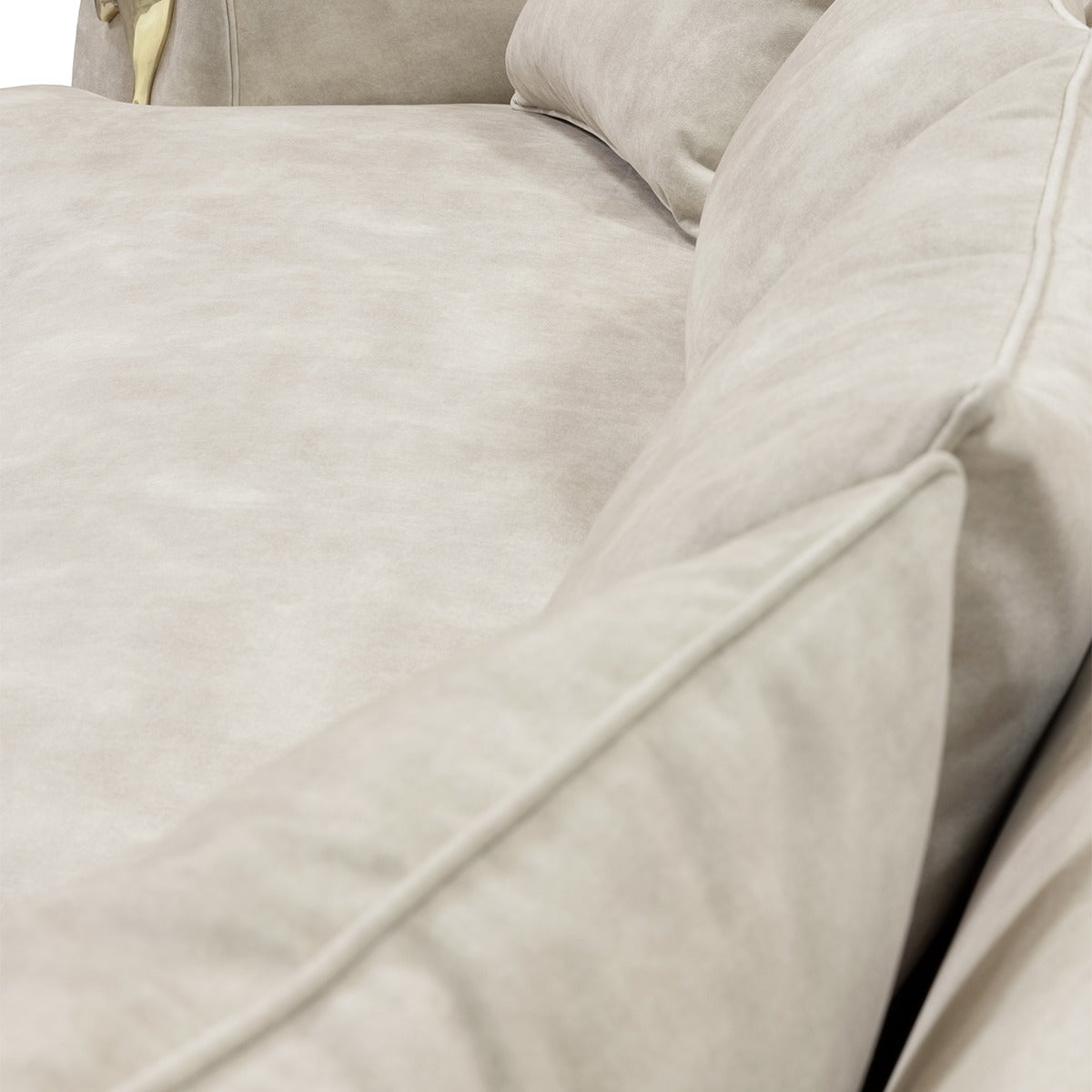 NEBET Luxurious Large Sofa in Gold Leather