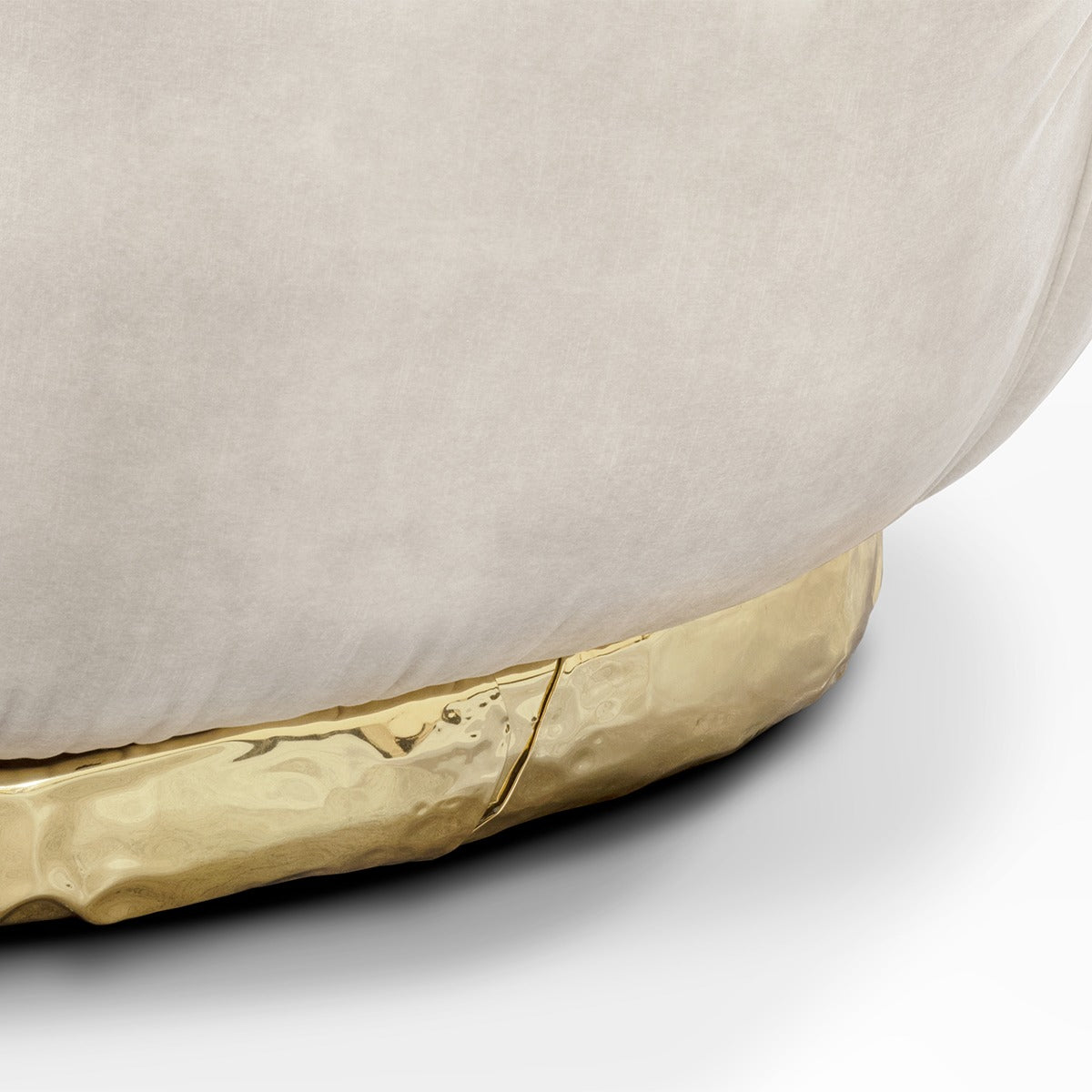 NEBET Luxurious Large Sofa in Gold Leather