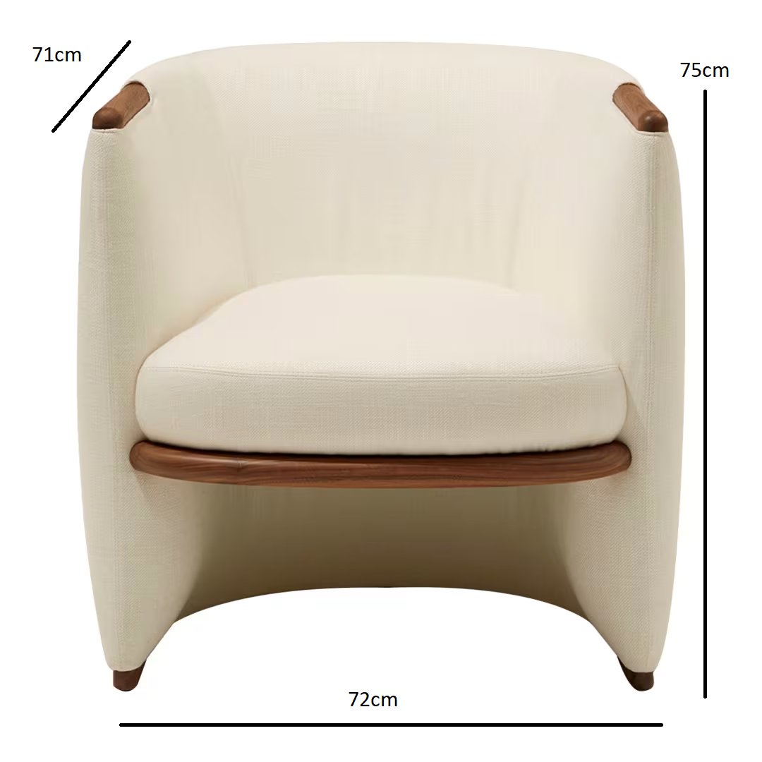 Opus white armchair