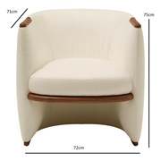 Opus white armchair