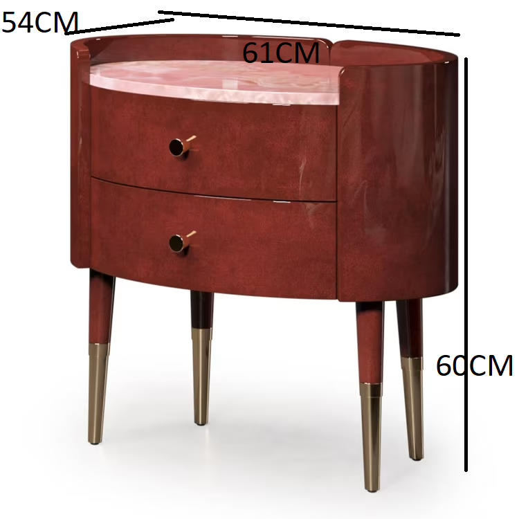 Ginestre red nightstand