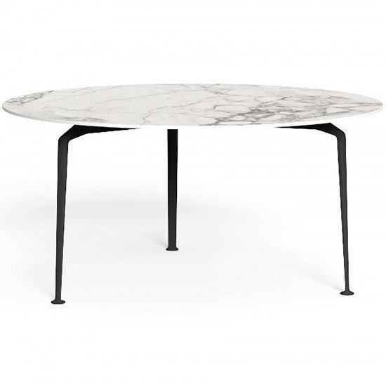 Round outdoor dining table