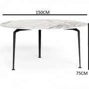 Round outdoor dining table