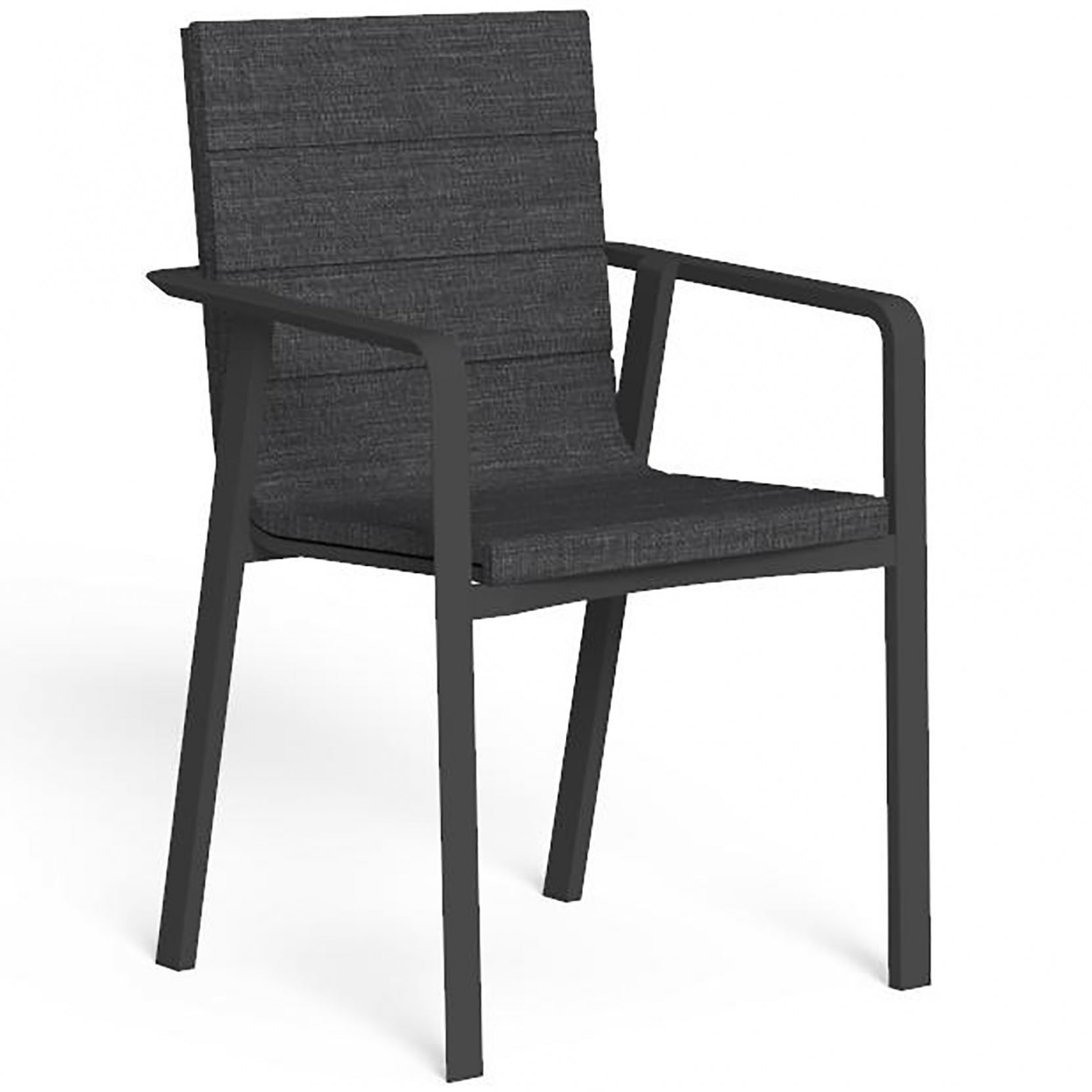Black outdoor dining chair