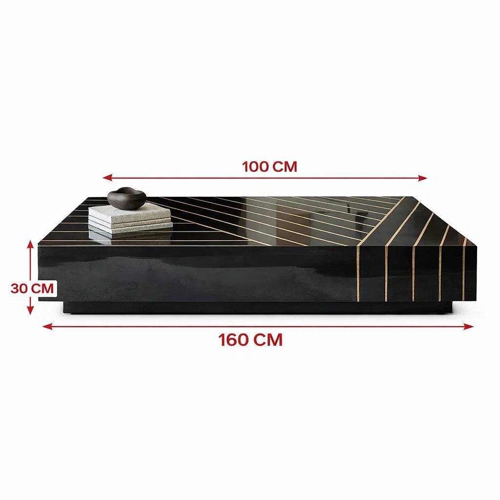 Obsidian Luxe Geometric Coffee Table