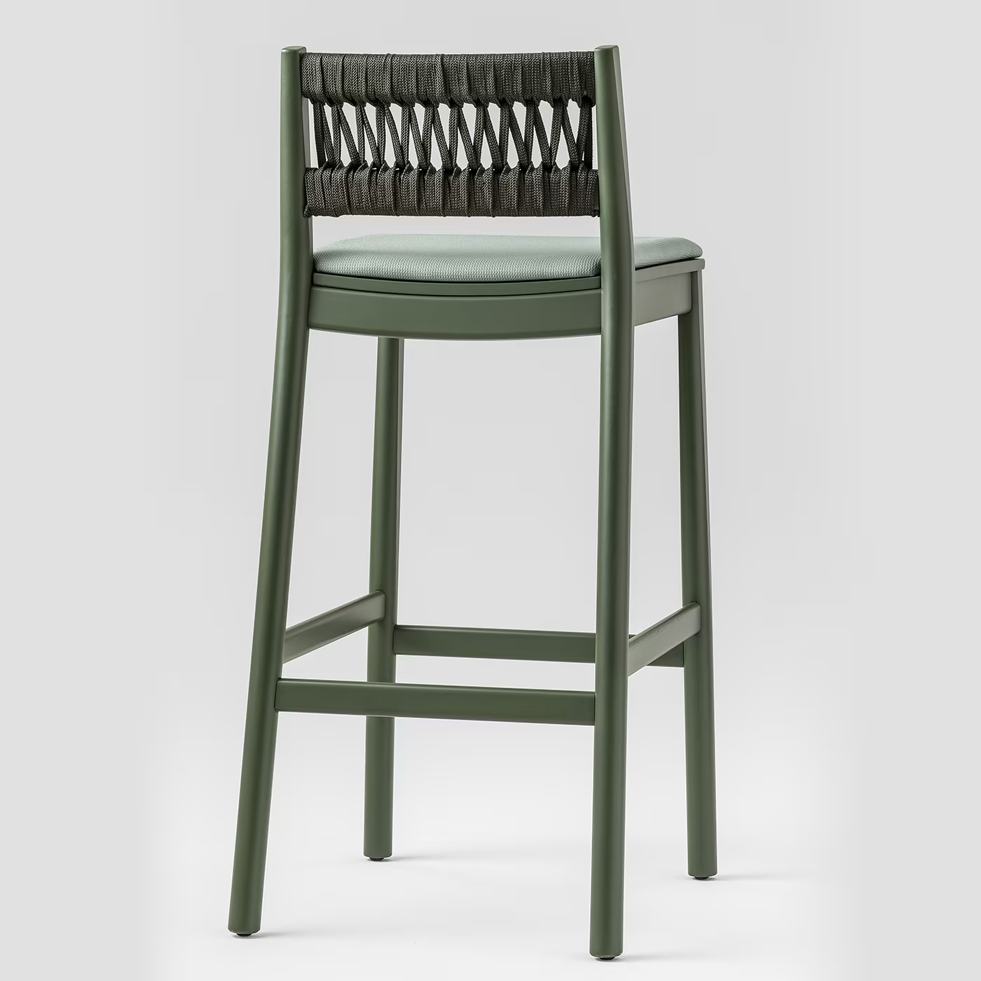 Julie dark green stool with upholstered seat