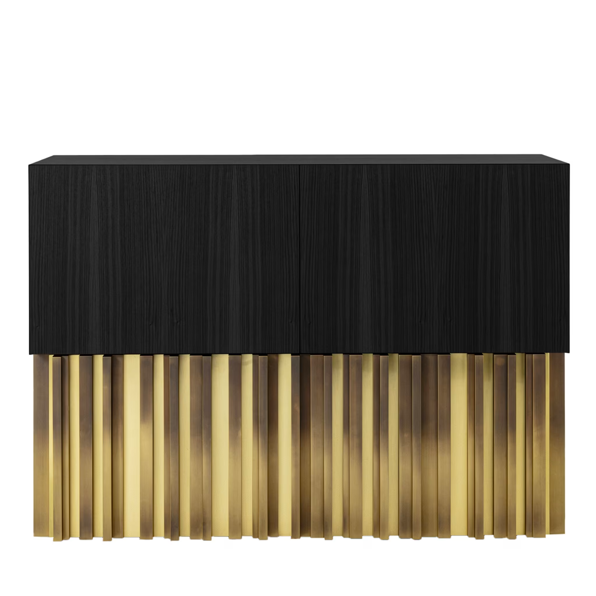 Mirage vintage with brass handmade sculpture black sideboard