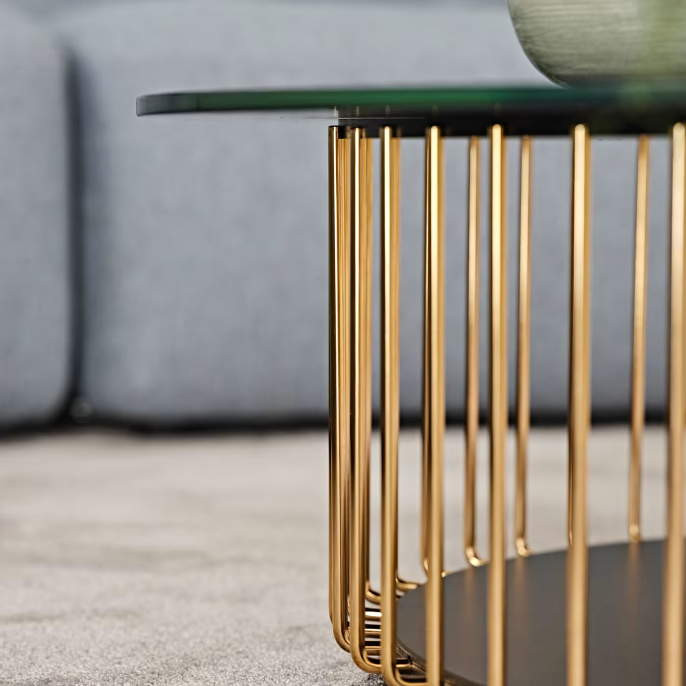 Etan blue and golden coffee table