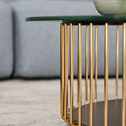 Etan blue and golden coffee table