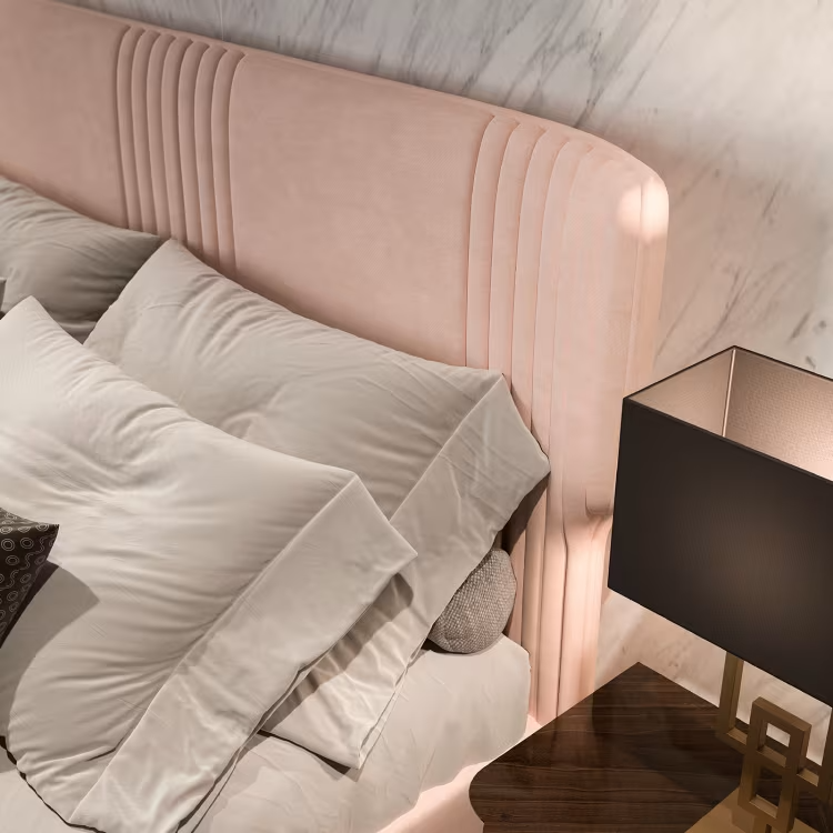 Gattopardo pink double bed