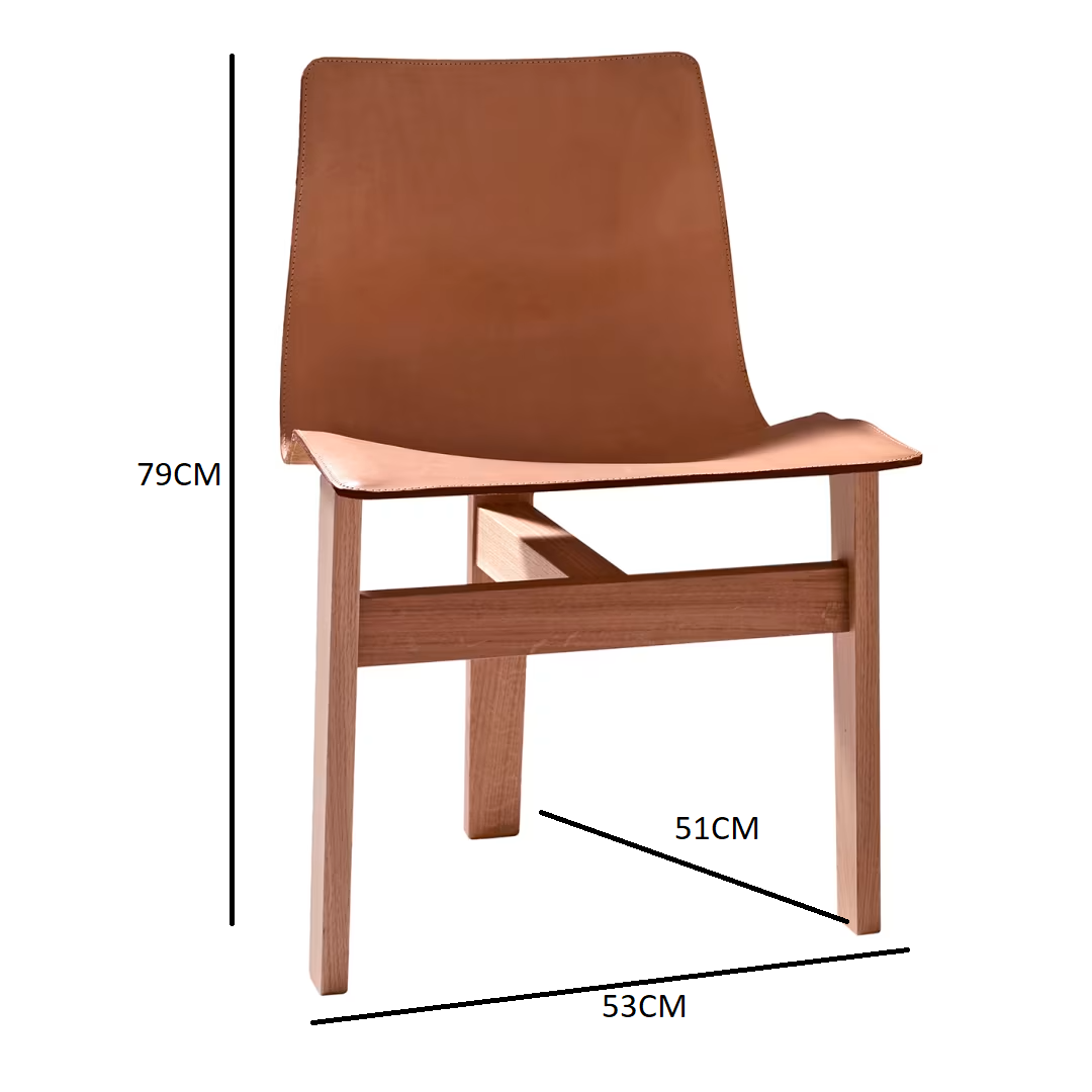Tre durmast natural leather chair