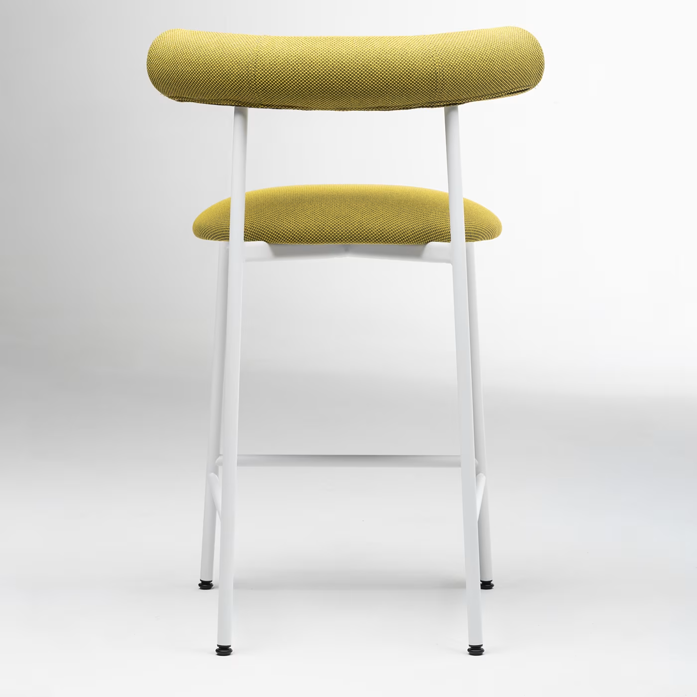 Pampa low lime green and white stool