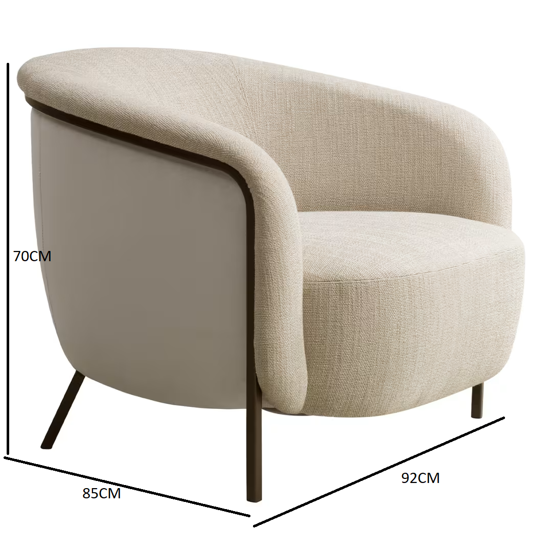 Ring white armchair