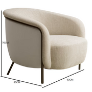 Ring white armchair