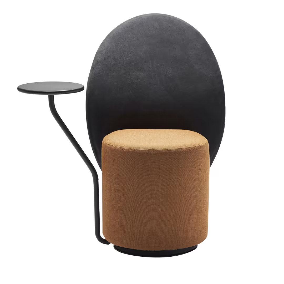 Loomi black and mustard chair with top