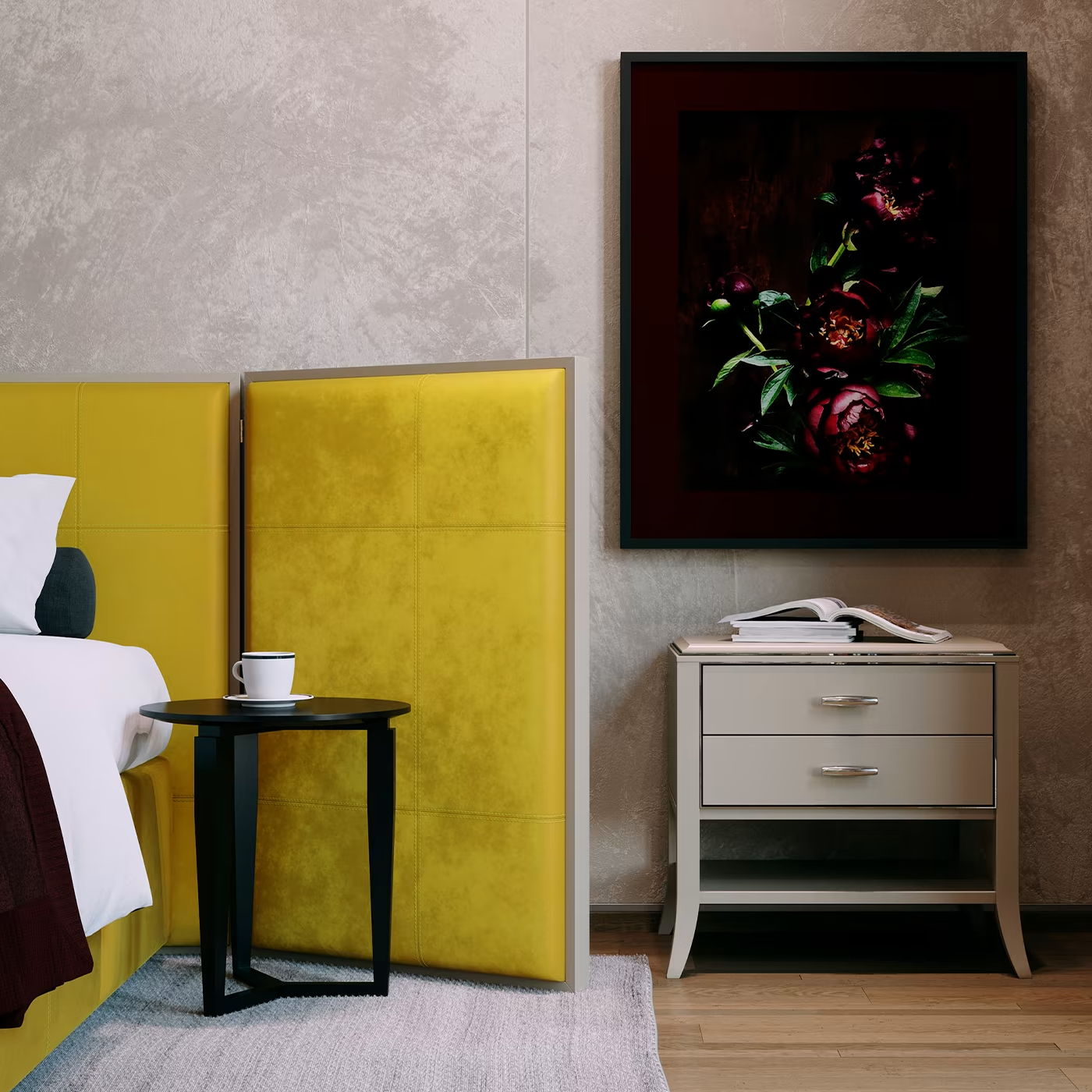 Relief nightstand