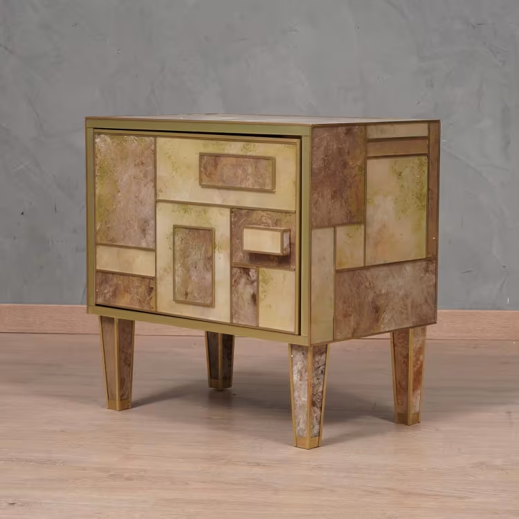 Stone-effect nightstand