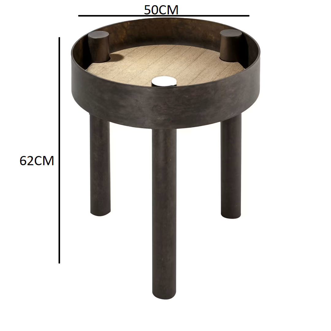 Tray tall round side table
