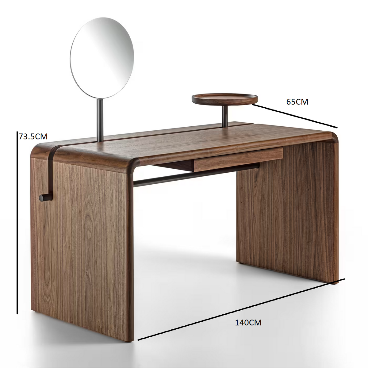 Butter canaletto vanity with mirror