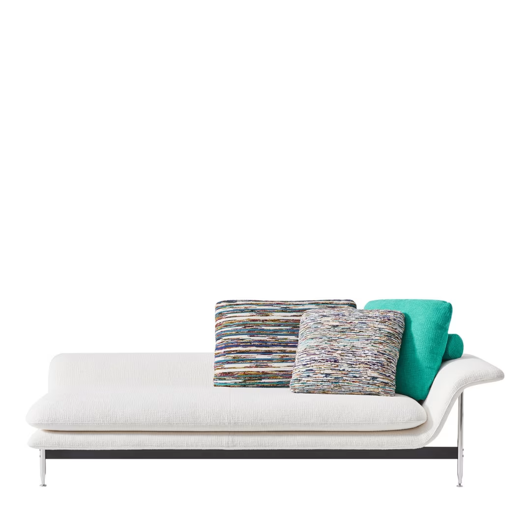 Esosoft white chaise longue