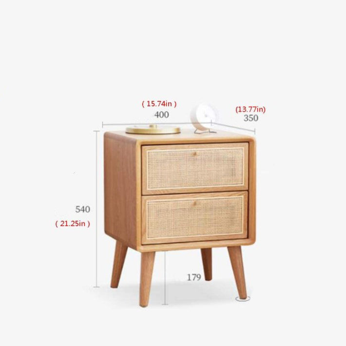 Rattan drawer chest