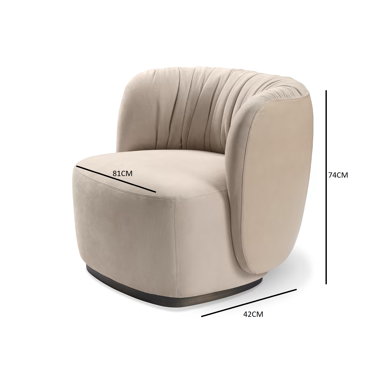 Sipario beige armchair
