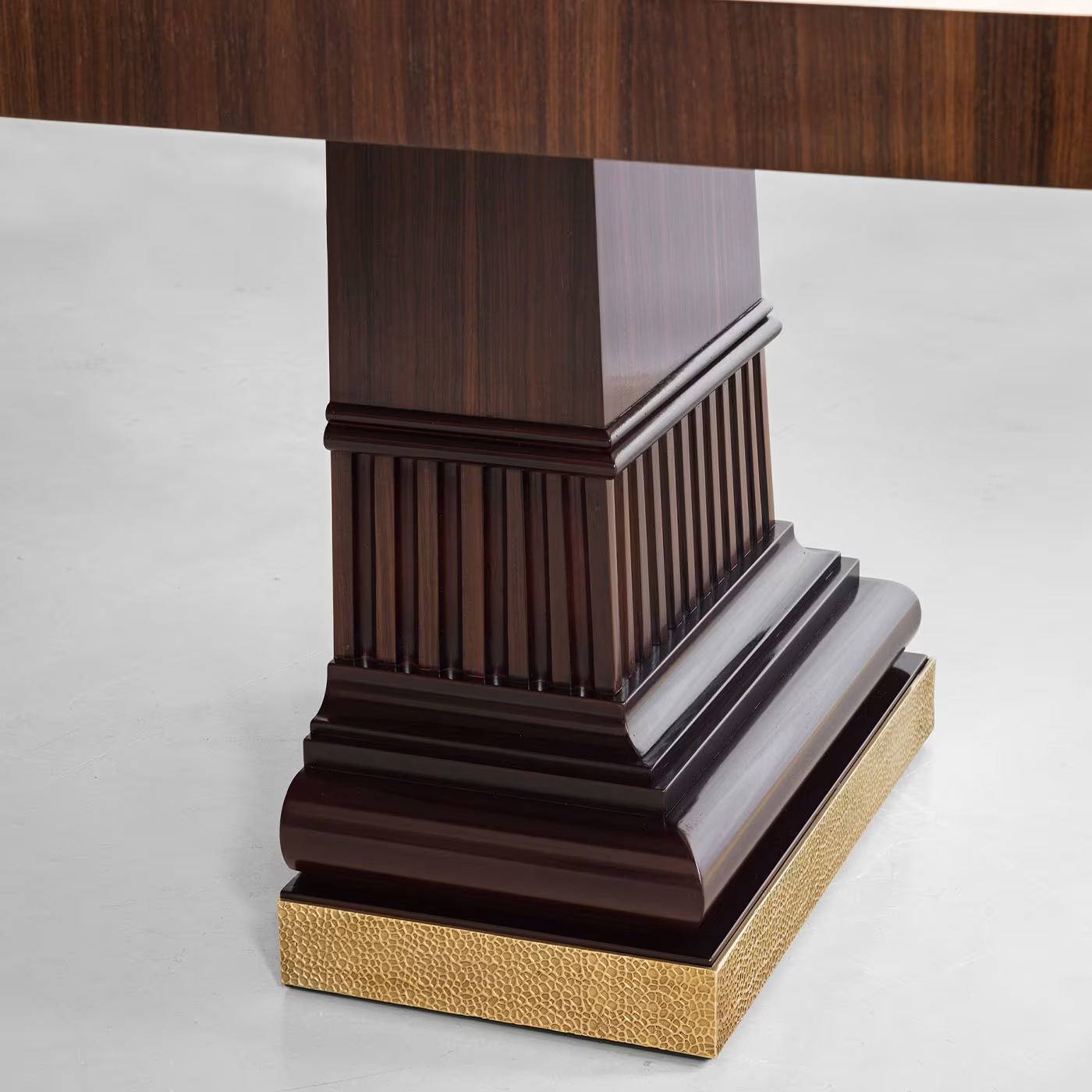Rosewood and mahogany dining table