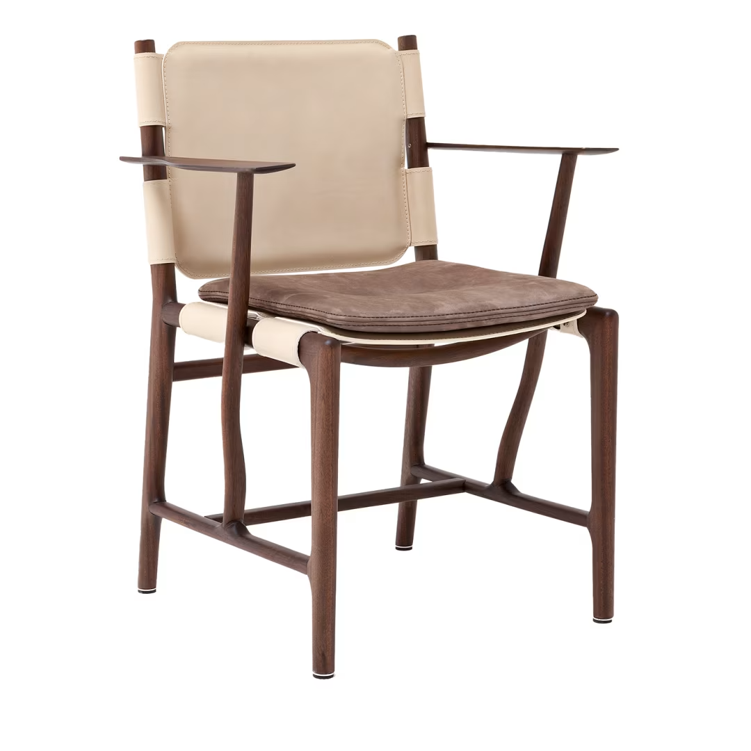 Levante beige chair with armrests